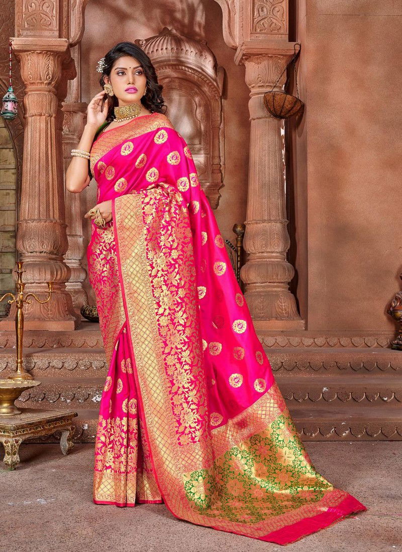 Rajyog Virasat Silk Latest Fancy Festive Wear Heavy Designer Soft Silk Weaving With Contrast Pallu With Blouse Collection